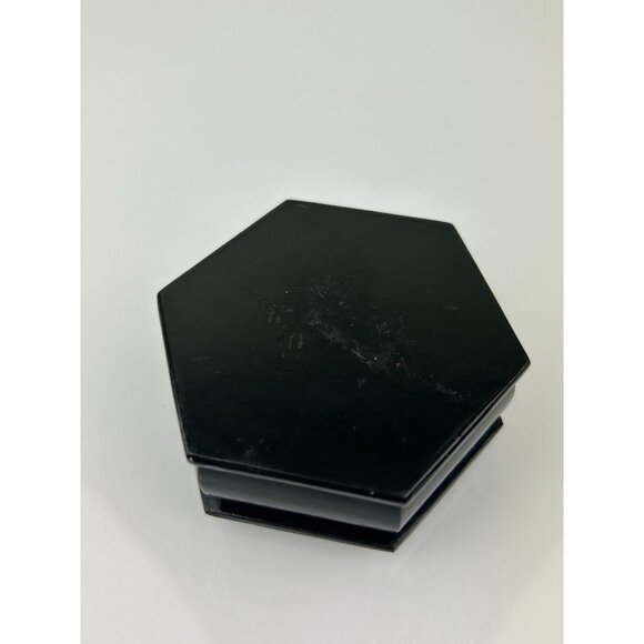 Artist Signed Russian Black Lacquer Trinket Box Hexagon Boy Donkey Pony READ - Picture 12 of 15